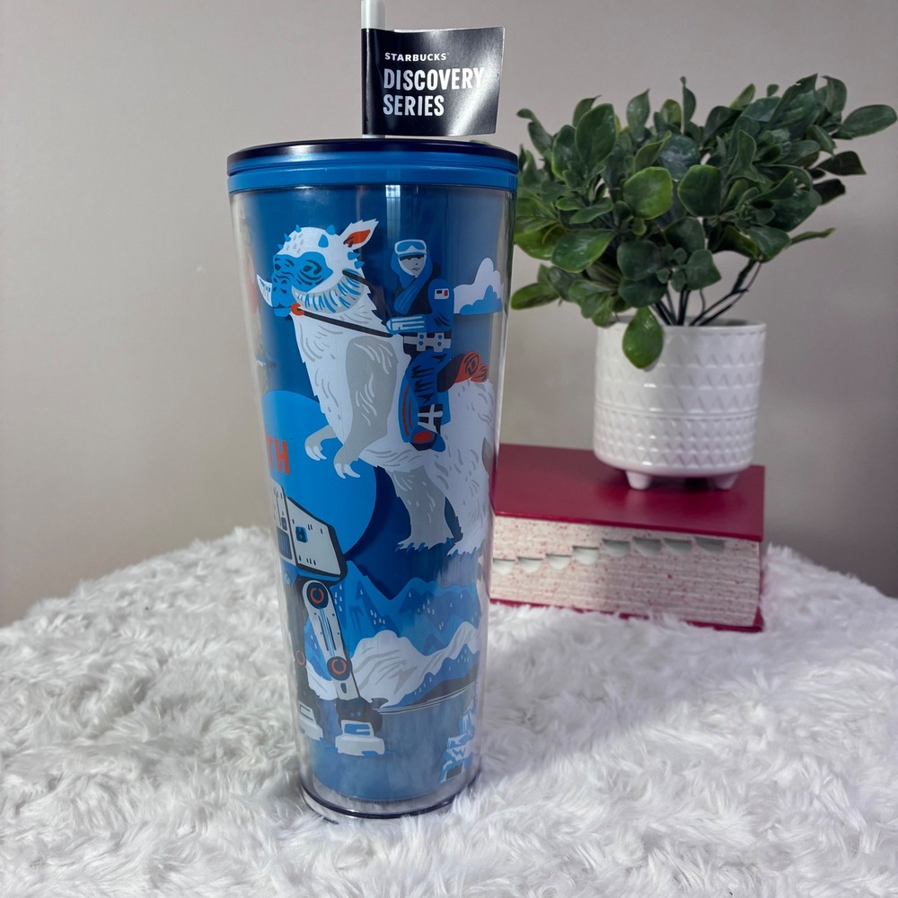 Starbucks Discovery Series Star Wars Hoth Tumbler 24oz Blue Cold Cup New